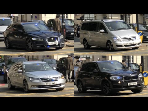 Counter Terrorism Convoy Responding With Lights And Sirens To An Incident In London!
