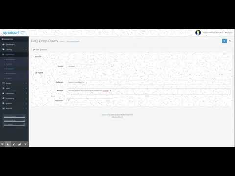 FAQ Drop Down module Opencart part 1