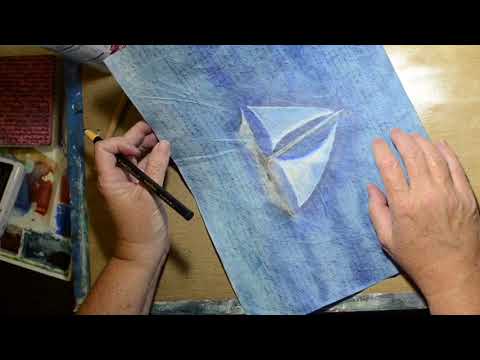 Rice Paper Watercolor Sail Boat