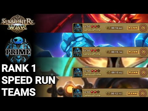 @GenesisPrime  Rank 1 Speed Run Teams - Summoners War