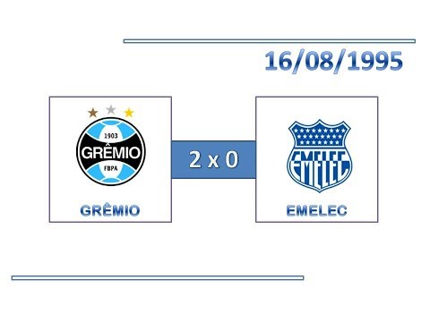 GOLS: Grêmio 2 x 0 Emelec - 16/08/1995 - Copa Libertadores