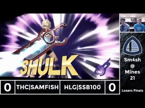 Sm4sh@Mines 21 - THC|SAMFISH (Villager) Vs. HLG|SSB100 (Shulk) - Losers Finals