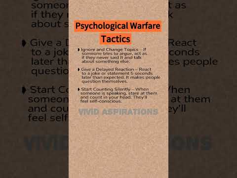 Psychological Warfare Tactics!