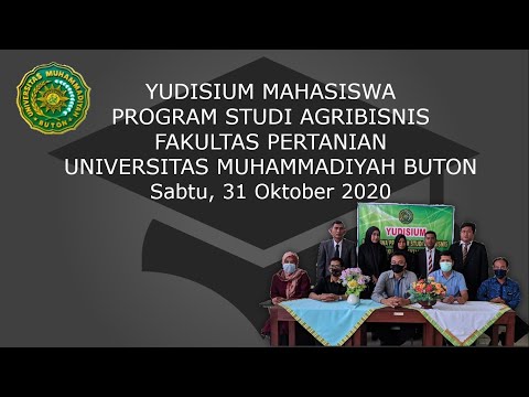 Dokumentasi Yudisium Mahasiswa Program Studi Agribisnis  Tanggal 31 Oktober 2020
