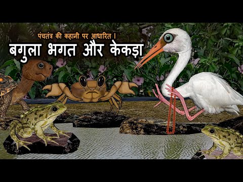 The Heron devotee and the Crab | Story of the deceitful Heron | Panchatantra story | Vishnu Sharm...