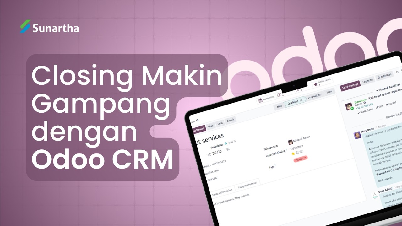 Sunartha Odoo CRM for Indonesian Property Company