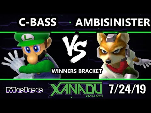S@X 312 SSBM - C-bass (Luigi) Vs. Ambisinister (Fox) Smash Melee Winners Top 24