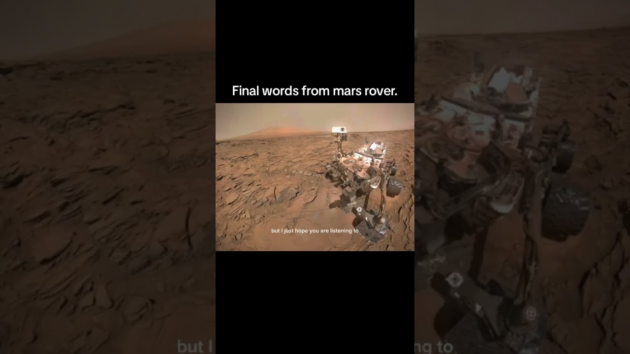 Mars rover singing before dying.
