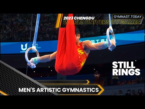 Top 3 in Men's Rings Final - 2023 Chengdu FISU World University Games - Artistic Gymnastics