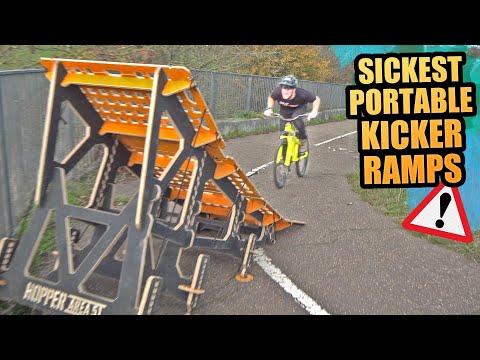 RIDING FAST AND GOING BIG - SICKEST PORTABLE MTB KICKER RAMPS!