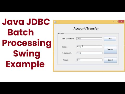 Java Jdbc Batch Processing Gui Example