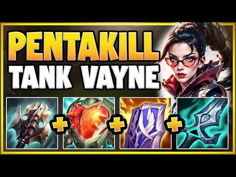 GUARANTEED PENTAKILLS! FULL TANK VAYNE IS 100% UNKILLABLE! (INFINITE STACK HEARTSTEEL)