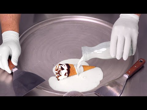 Satisfying Food Transformation - Cornetto Cone becomes rolled Ice Cream | fast Ice Cream Rolls ASMR