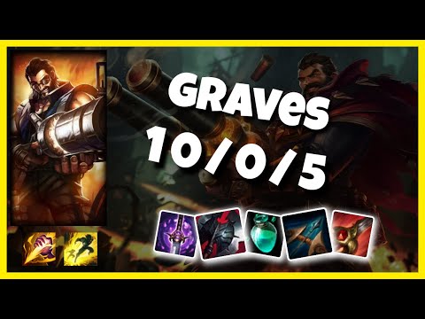KOREAN Challenger Graves JUNGLE (10/0/5) vs NIDALEE Gameplay Replay - Patch 10.18