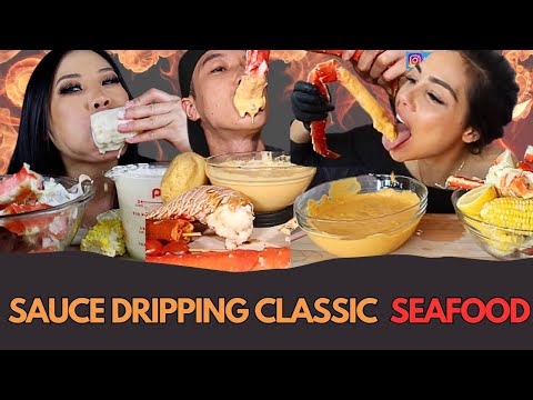 🦀🦐🍤Classic Big Bites Sauce-Dripping Mukbang Ever!!! 🤤🤤😋