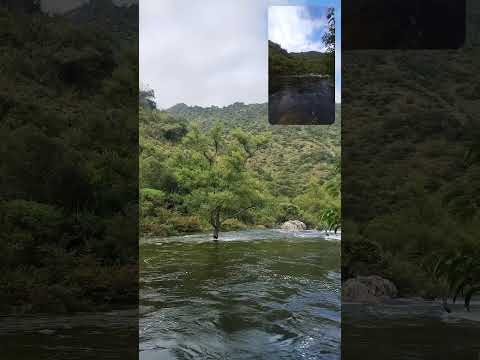 Paraje La Garganta, Río Los Molinos, sendero La Ollita, llegamos junto con la creciente. CÓRDOBA...