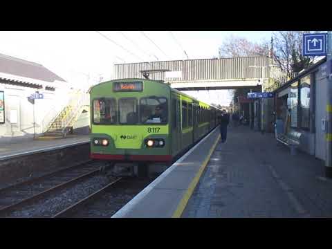 Irish Rail 8100 class dart train arriving Dalkey station, Co Dublin