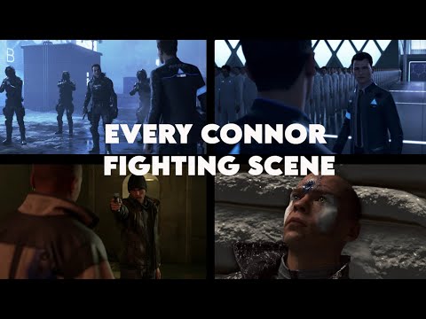 All Connor's fighting scenes Remake: Detroit become human