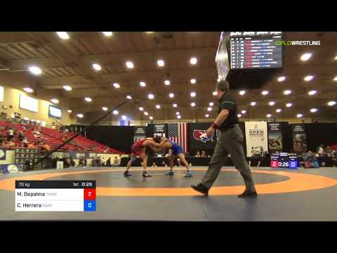 2018 Marine Corps US Open/Senior Men's Freestyle 70 Rnd Of 32 - Mike Depalma (TMWC) Vs. Carlos Her