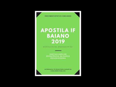 Apostila IF Baiano Técnico em Assuntos Educacionais 2019