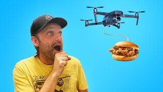 I ordered food thru a drone delivery service