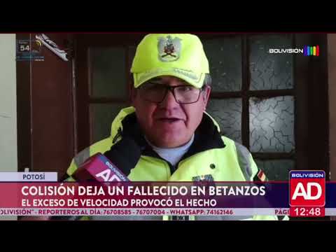 Colisión en Betanzos deja un fallecido por exceso de velocidad en Potosí