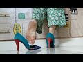 Heels Shoeplay In Kitchen