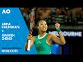 Anna Kalinskaya v Qinwen Zheng Highlights | Australian Open 2024 Quarterfinal