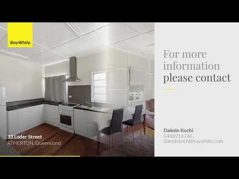 33 Loder Street, Atherton, QLD 4883, 3房, 1浴, House
