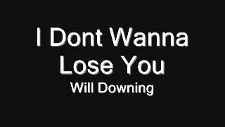 I Dont Wanna Lose You -  Will Downing