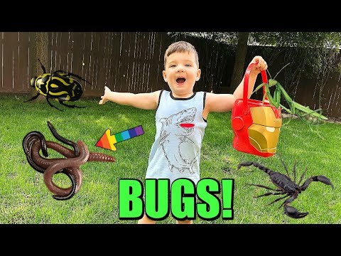 Caleb And Mommy Play and Find REAL BUGS Outside! Pretend Play with Insects!