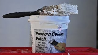 Easy Fix - Popcorn Ceiling Patch Repair with Brush