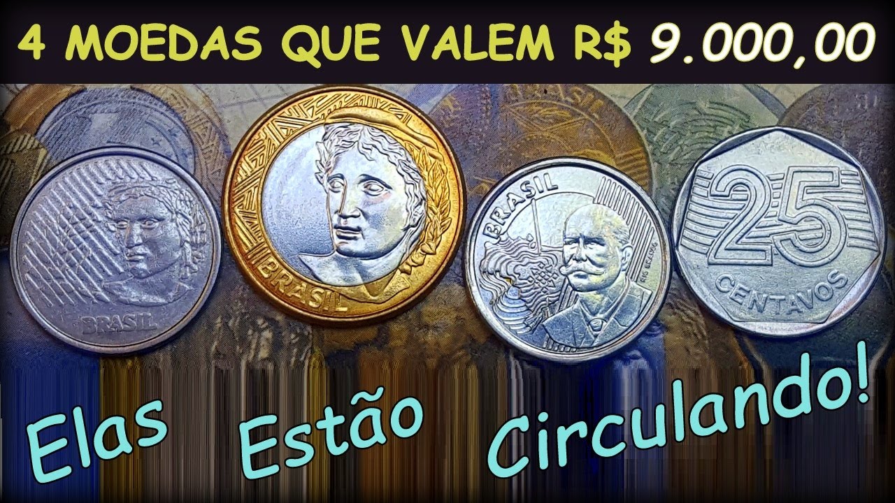 4 Moedas raras" e valiosas do Real que estão em circulação e tem alto valor para colecionadores!