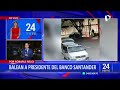 Delincuente dispara contra gerente del banco Santander para robarle reloj (1/2)