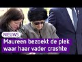 Maureen (84) bezoekt de plek waar haar vader crashte: 'Hier wist ik niks van'