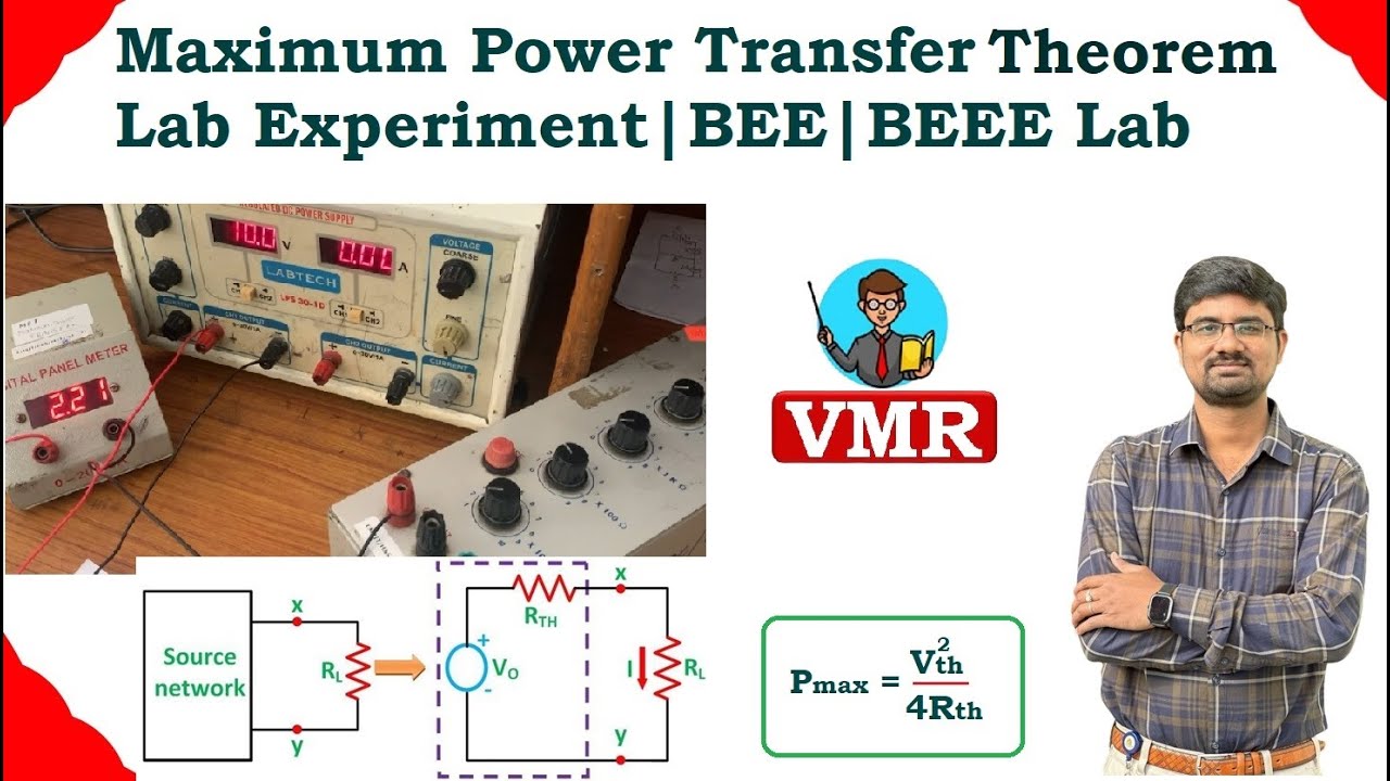 15.Maximum Power Transfer Theorem Lab Experiment | Basic Electrical and Electronics Engineering Lab