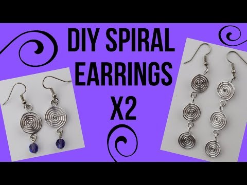 DIY Wire Spiral Earrings Tutorial