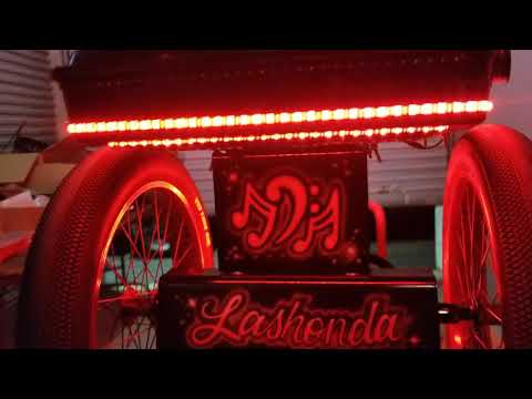 RAHEEM THE DREAM custom trike with a sound system
