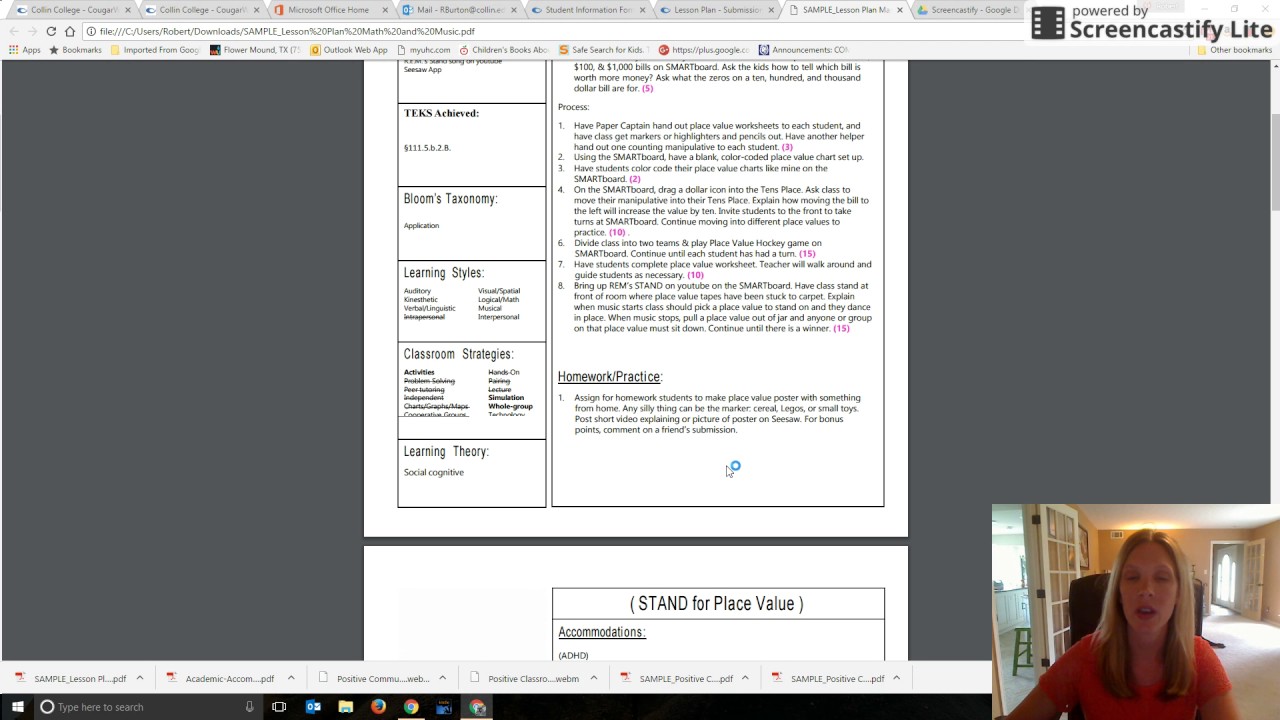 Accommodations for Lesson Plans