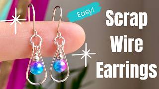 Turn Your Scrap Wire into Earrings! ✨ Easy DIY Wire Earring Tutorial