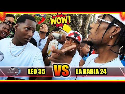UFFFS!! 💥 LA RABIA 24 VS LEO 35 IMPROVISANDO EN EL MALECON DE SAMANA BATALLA DE FREESTYLE 2021
