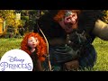 Baby Merida's Dad Teaches Her Archery | Brave | Disney Princess