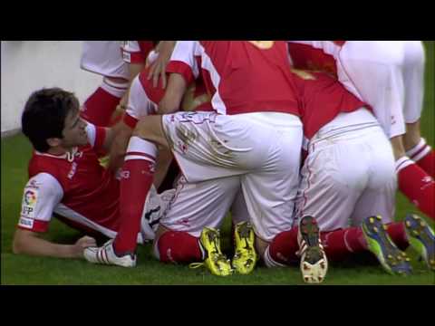 Gol de Jairo Samperio (Racing) - Racing de Santander vs Real Murcia.