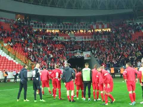 DVTK vs. Bp. Honvéd 17/18 - Ünneplés a meccs után