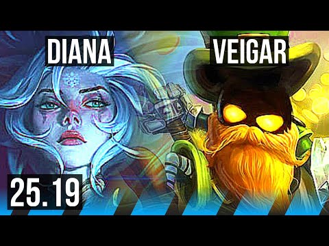 DIANA vs VEIGAR (MID) | Legendary, 11/4/9 | EUW Master | 25.19