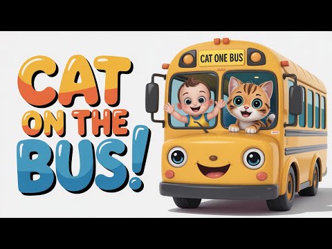 Wheels On The Bus, Cat Version | Cat On The Bus