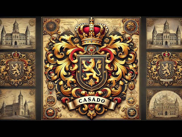 Vídeo relacionado con Lámina escudos heráldicos de 2 apellidos con origen y significado del apellido. Impresión DIN A3, fondo envejecido. Regalo original Boda para novios y Aniversario.