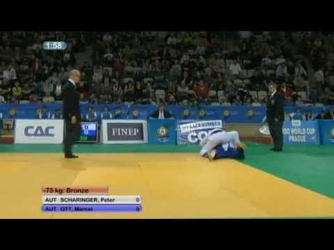 Judo Worldcup Prague 2012: -73kg bronze-fight SCHARINGER, Peter (AUT) - OTT, Marcel (AUT)