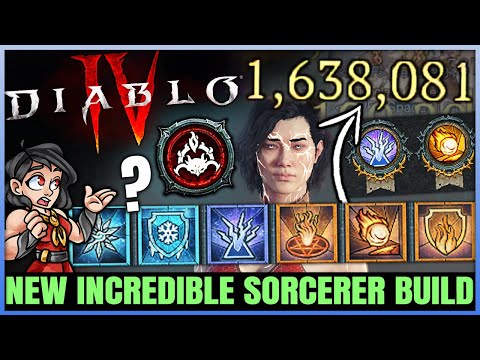 Diablo 4 - New Highest Damage Sorcerer Build - ONE SHOT INIFNITE MANA METEOR - Skills Gear Paragon!