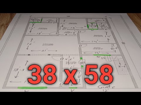 38 x 58 ghar ka design || ghar design || 38x58 home design || 38x58 house design
